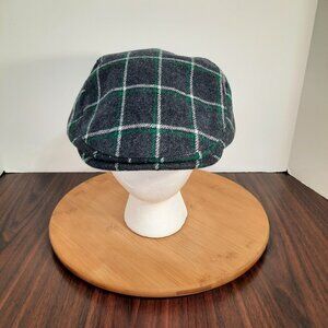 Boston Scally Co Hat "The Eire" Plaid Newsboy Cabbie Flat Cap Size M/L Shamrock